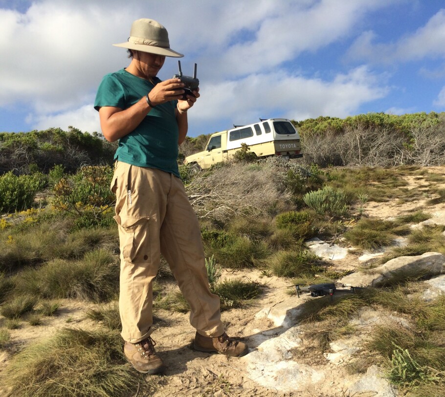 FIELD WORK: Unhammer is working on his doctoral degree. In this he is taking the documenting method a step further. Now the landscape will also be documented using photos taken with the drone.