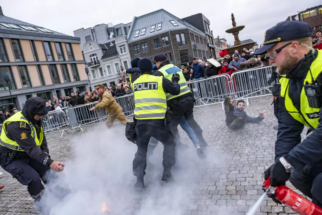 In November last year, the group Stop Islamisation of Norway (SIAN) set fire to a Quran in Kristiansand. Counter-protesters reacted, resulting in a brawl.