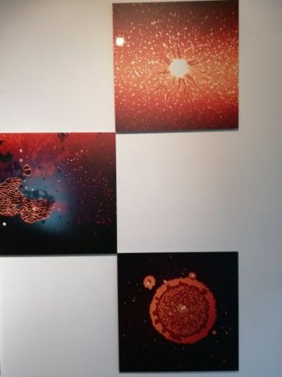 Some of the artwork is reminiscent of images from space.