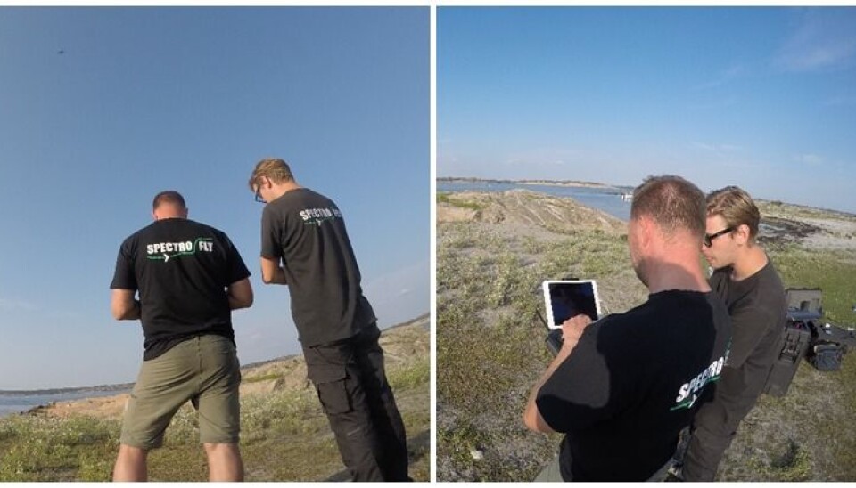 SpectroFly watching their drones progress remotely via smart technology. SpectroFly watching their drones progress remotely via smart technology.