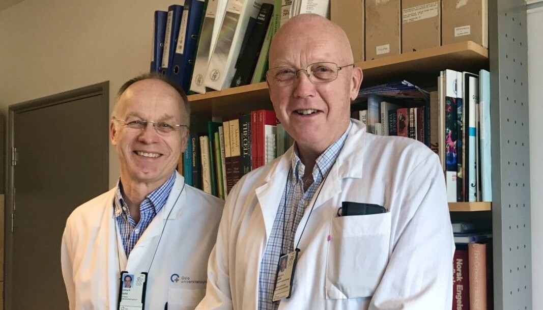 Ludvig M. Sollid and Knut E. A. Lundin have been studying celiac disease since the 1980s. They now think they have a thorough understanding of the disease, which makes them optimistic about treatment. Ludvig M. Sollid and Knut E. A. Lundin have been studying celiac disease since the 1980s. They now think they have a thorough understanding of the disease, which makes them optimistic about treatment.