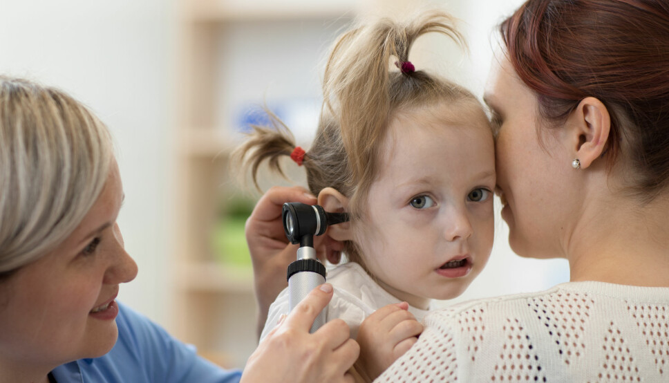 Emergency room visits by children under 5 with ear infections have dropped by half over eight years.