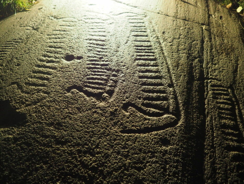 Light and shadow. This is how the ships at a rock art site show up at night.