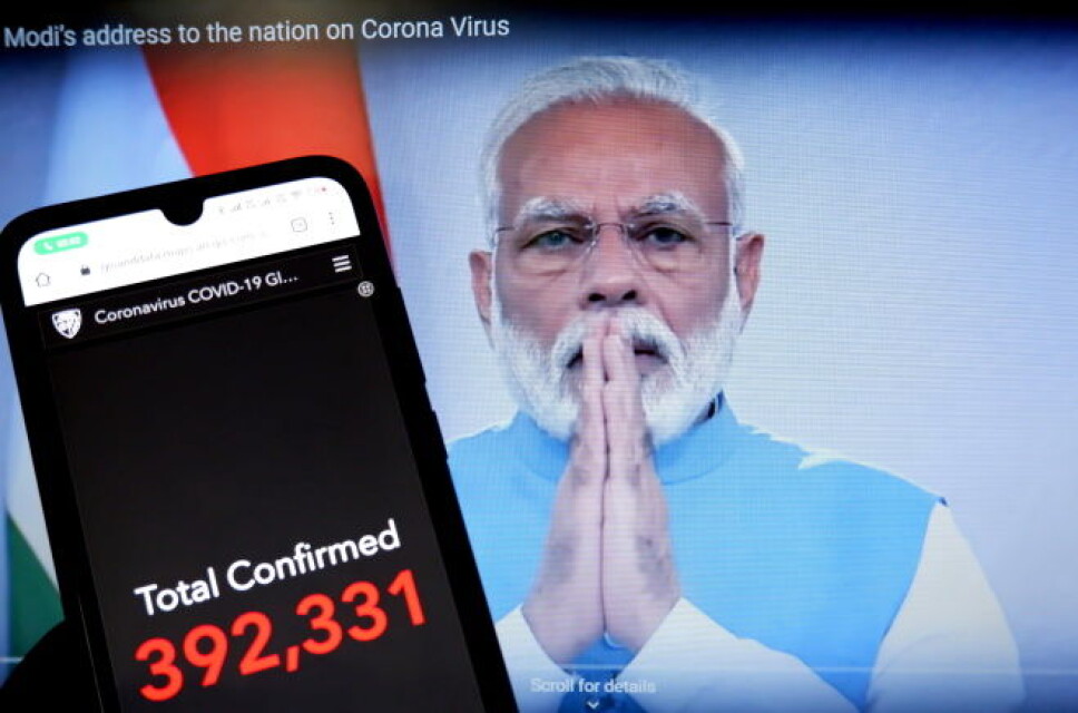 Lockdown in India 24 March. Prime Minister Narenda Modi taking in the number of deaths and further tightening anti-coronavirus measures.