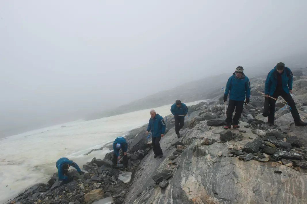 Glacial archaeologists look for objects that have been exposed by the melted ice.