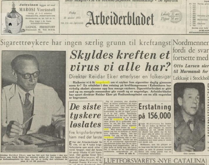 Cancer has been featured in the Norwegian media since the 1950s. In 1953, Arbeiderbladet reported that cigarette smokers have no cause for concern regarding cancer. Cancer has been featured in the Norwegian media since the 1950s. In 1953, Arbeiderbladet reported that cigarette smokers have no cause for concern regarding cancer.