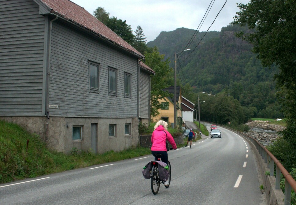 Bicycling is popular in Sauda, despite the fact that cyclists have to compete with a lot of other road users.