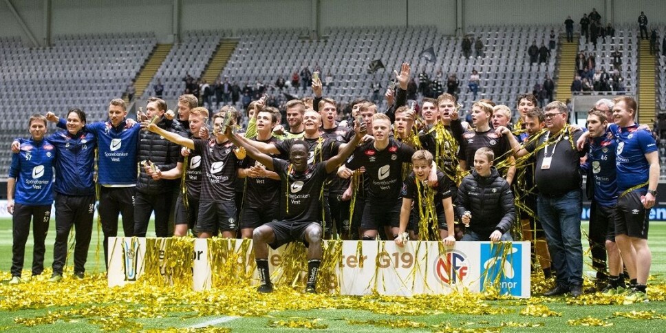 Sogndal Football Club who won the championship at Norway Cup G19 in 2018, after defeating team Rosenborg Football Club in the finals.