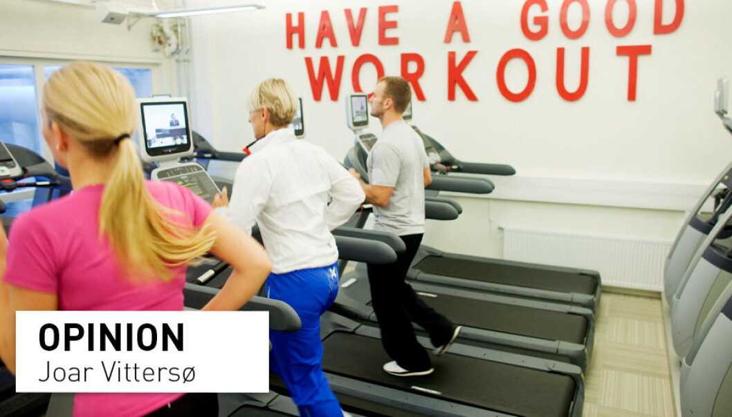 The experiment is flawed because none of those who trained at the gyms were infected with corona. The study therefore shows nothing else than what we already know: No infection can be transmitted if there is no infection to transmit, writes Joar Vittersø. The experiment is flawed because none of those who trained at the gyms were infected with corona. The study therefore shows nothing else than what we already know: No infection can be transmitted if there is no infection to transmit, writes Joar Vittersø.