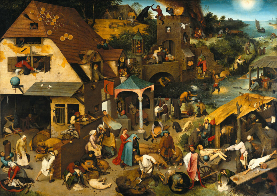 Researchers say our perception of stench and filth in medieval cities is an exaggeration. But the cities certainly had their challenges. This rendition of a city is not from the Middle Ages; it was painted in the 1500s and depicts a number of proverbs.