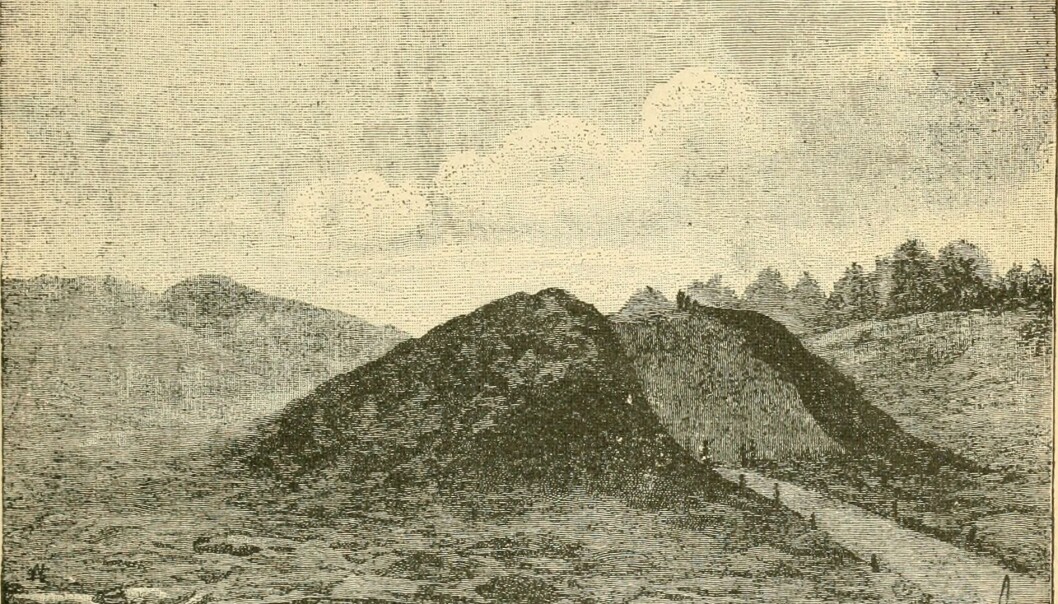 An illustration showing the excavation in the mound from the 1890s, taken from a report from the Smithsonian Institution. (Image: Annual report of the Board of Regents of the Smithsonian Institution An illustration showing the excavation in the mound from the 1890s, taken from a report from the Smithsonian Institution. (Image: Annual report of the Board of Regents of the Smithsonian Institution