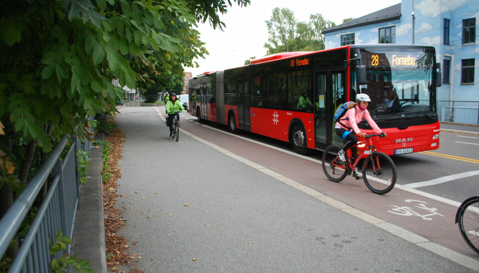Cyclists find it frightening when buses and cars pass them too closely, according to the study.