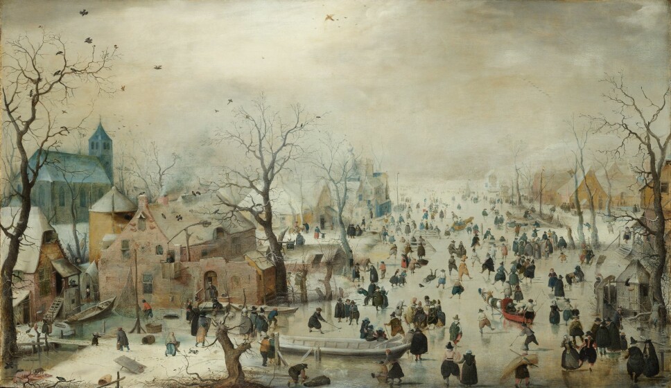 The Dutch artist Hendrick Avercamp painted winter activity on the ice during the first half of the 17th century, when it was quite cold in Central and Northern Europe.