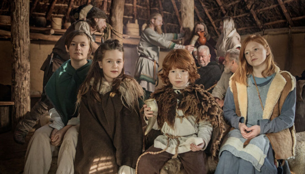 Viking children practiced with swords and quickly grew up to adults