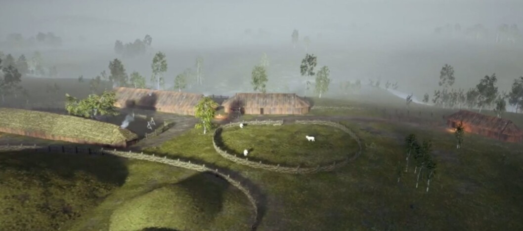 The Viking Age settlement near the Gjellestad mound, where archaeologists are currently carrying out an excavation of a Viking ship for the first time in 100 years in Norway. This image is a screenshot from the website gjellesadstory.no, which has tried to visualise what this place might have looked like some 1000 and something years ago. The Viking Age settlement near the Gjellestad mound, where archaeologists are currently carrying out an excavation of a Viking ship for the first time in 100 years in Norway. This image is a screenshot from the website gjellesadstory.no, which has tried to visualise what this place might have looked like some 1000 and something years ago.