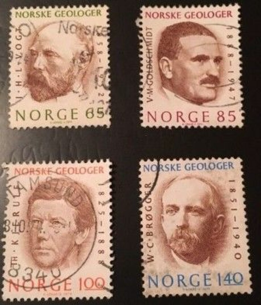 Goldschmidt is little remembered in Norway. But in 1974 he adorned Norwegian stamps as one of the great Norwegian geologists.