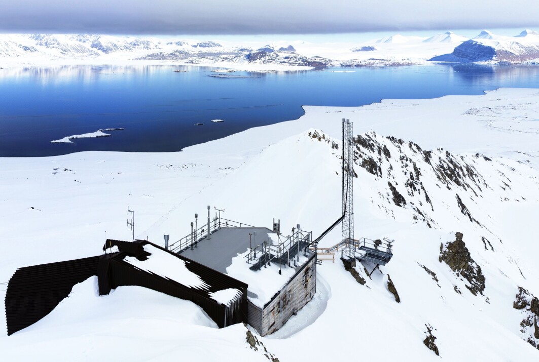 Record high levels of CO2 and methane were recorded in the atmosphere over Norway in 2019. Pictured here is the Zeppelin observatory in Spitsbergen, the largest of the islands in Svalbard. Record high levels of CO2 and methane were recorded in the atmosphere over Norway in 2019. Pictured here is the Zeppelin observatory in Spitsbergen, the largest of the islands in Svalbard.