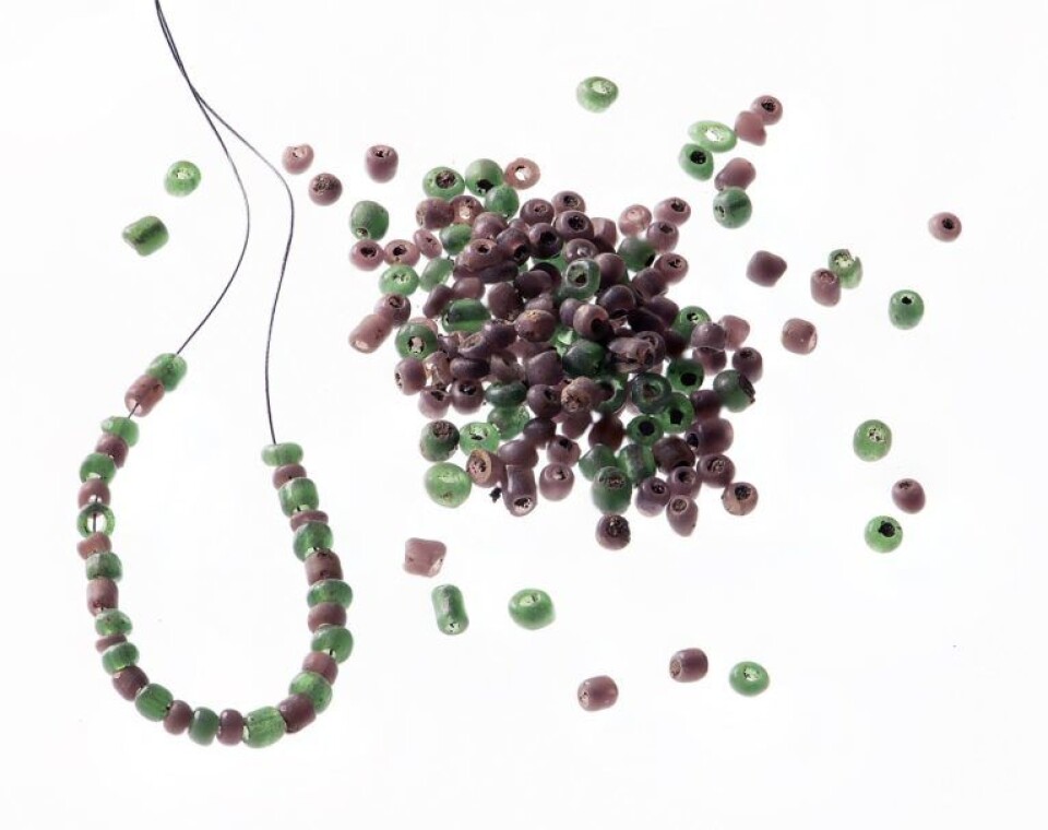 At least 339 pearls were placed with the woman in the burial chamber.