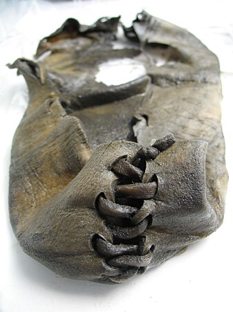 This leather shoe was found in 2006 at Langfonne. It is more than 3000 years old. This leather shoe was found in 2006 at Langfonne. It is more than 3000 years old.