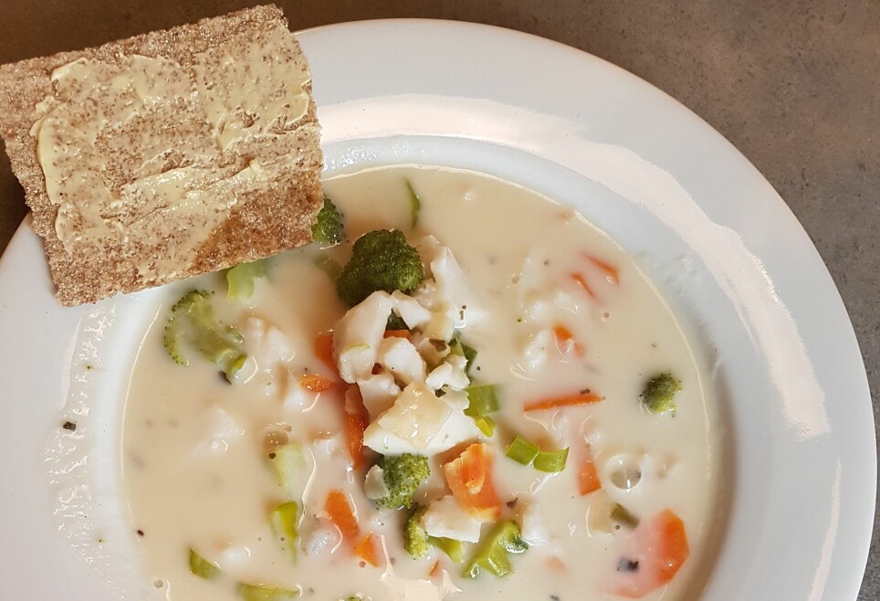 Traditional fish soup. We are now developing a personalised soup that caters for people with chewing and swallowing difficulties and that has a high protein content.