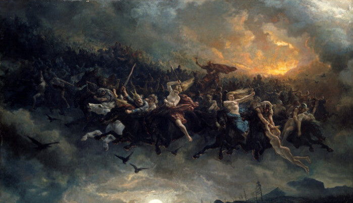 Lussi's entourage shares many similarities with Åsgårdsreia, which has inspired many artists. <span class=" italic" data-lab-italic_desktop="italic">Åsgårdsreia</span>, typically translated as “the Wild Hunt” was a mob of ghosts and other supernatural creatures that flew through the air in wild pursuit at Christmas time. Lussi's entourage shares many similarities with Åsgårdsreia, which has inspired many artists. <span class=" italic" data-lab-italic_desktop="italic">Åsgårdsreia</span>, typically translated as “the Wild Hunt” was a mob of ghosts and other supernatural creatures that flew through the air in wild pursuit at Christmas time.