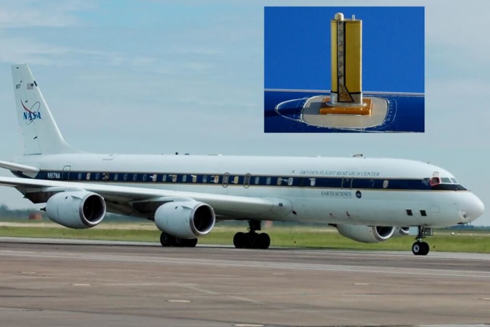 In this NASA aircraft windows are knocked out to make room for pipes that suck air into a mass spectrometer.