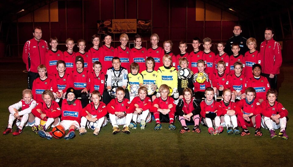 Here are 39 football players from Bryne together with team leaders and coaches. The picture is of the boys 12 group in 2011.