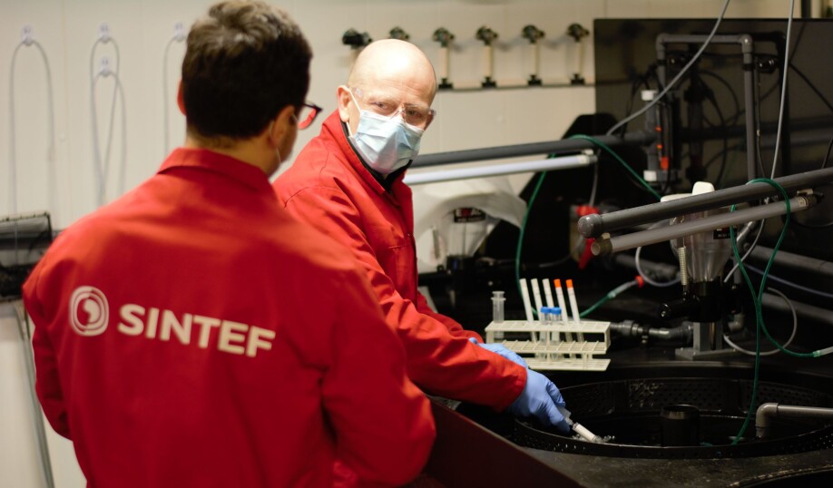 Research Scientist Roman Netzer (right) in the lab with his colleague Deni Ribičić. Water quality must be closely monitored.