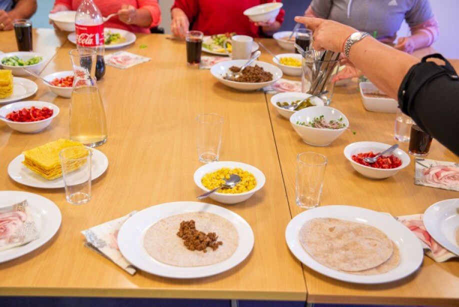 Taco-lunch with ingredients grown by the participants.