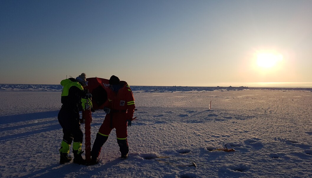 Although we scientists appreciate the sunshine, life in the ice and sea is not completely satisfied with the amount of sunlight yet. Although we scientists appreciate the sunshine, life in the ice and sea is not completely satisfied with the amount of sunlight yet.