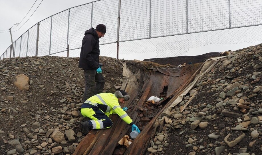 Water sampling at Svalbard Airport.