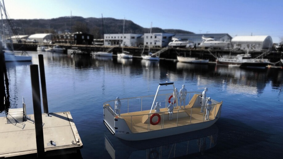This is what the new ferry that will go into traffic across the Channel in Trondheim will look like.