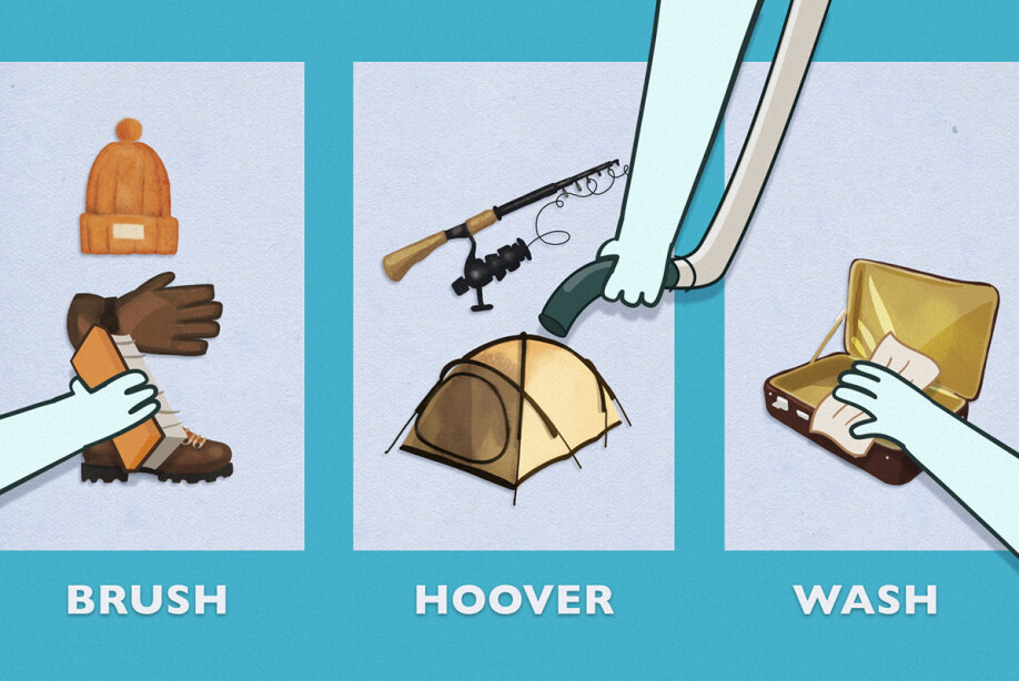 The main message for travelers to Arctic regions is that they should brush, hoover and wash clothes, shoes, luggage and equipment before they start their journey.