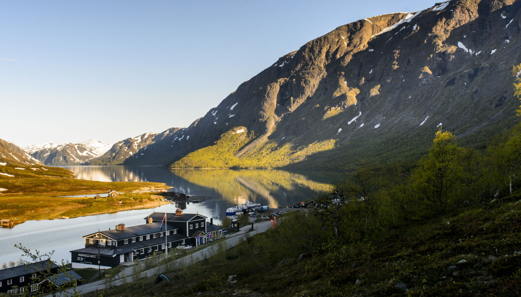 Gjendesheim on a summer morning in June 2015. Gjendesheim on a summer morning in June 2015.