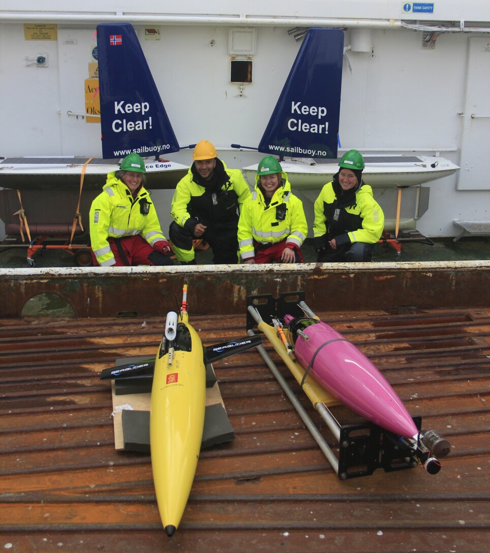 Seagliders and Sailbuoys ready to be deployed.