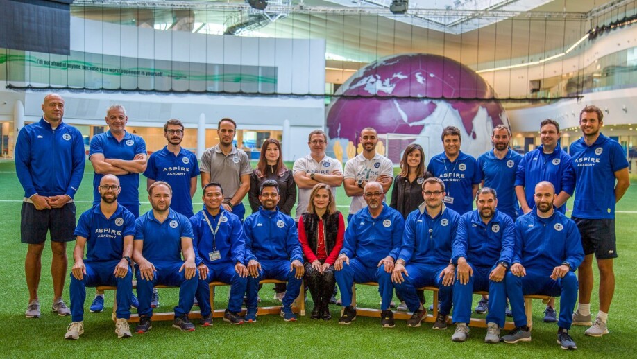 Medical staff at Aspire Academy in Doha. Eirik Halvorsen Wik on the right.