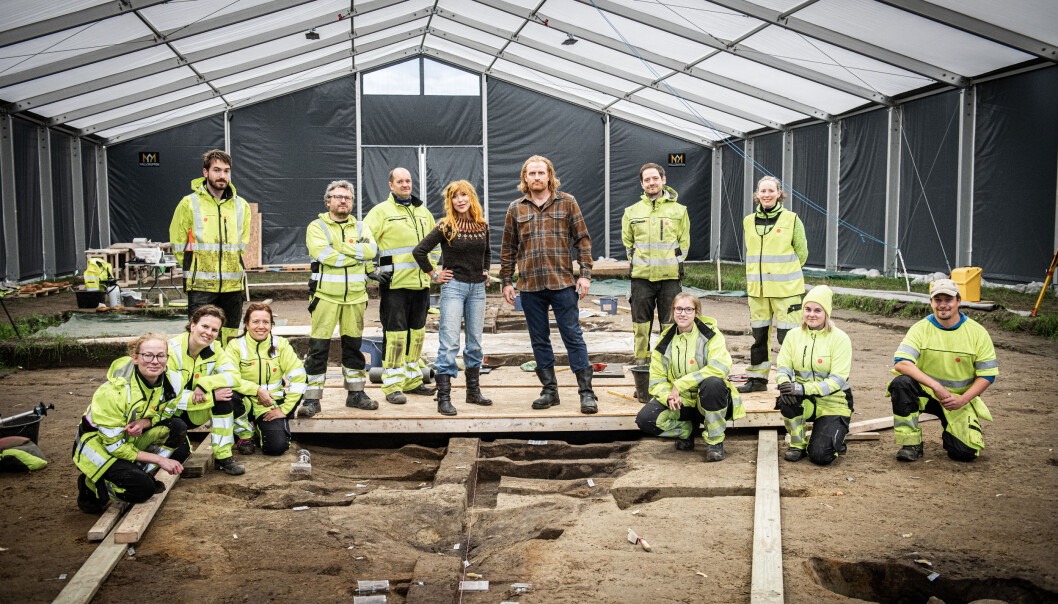 Game of Thrones meets Norwegian archaeological excavation of a real Viking ship. Team Gjellestad and the Hivjus, Gry Molvær Hivju and Kristofer Hivju, captured during a visit at the dig site last summer. Game of Thrones meets Norwegian archaeological excavation of a real Viking ship. Team Gjellestad and the Hivjus, Gry Molvær Hivju and Kristofer Hivju, captured during a visit at the dig site last summer.