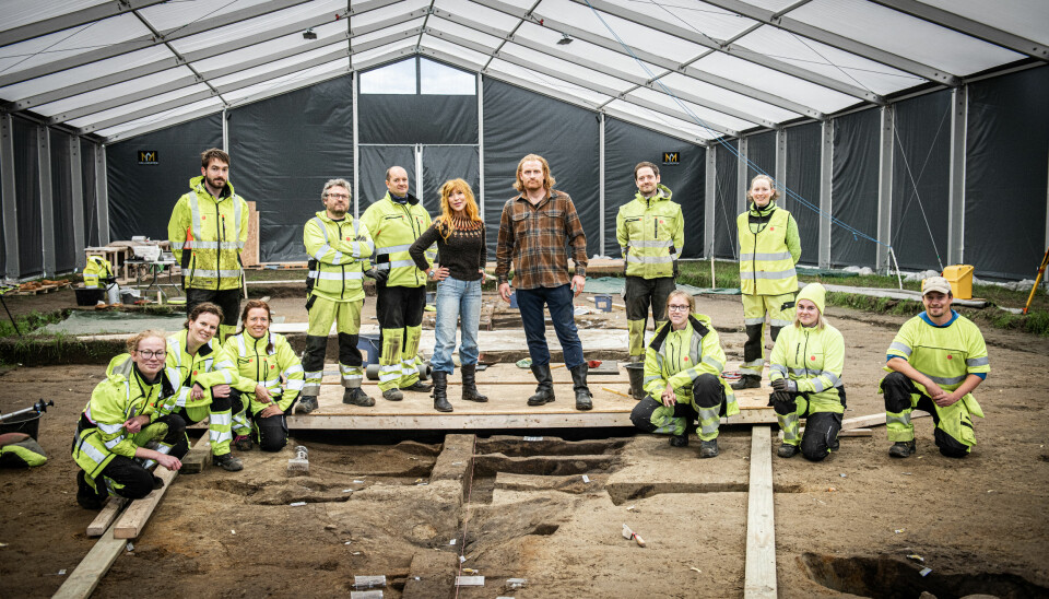 Game of Thrones meets Norwegian archaeological excavation of a real Viking ship. Team Gjellestad and the Hivjus, Gry Molvær Hivju and Kristofer Hivju, captured during a visit at the dig site last summer.