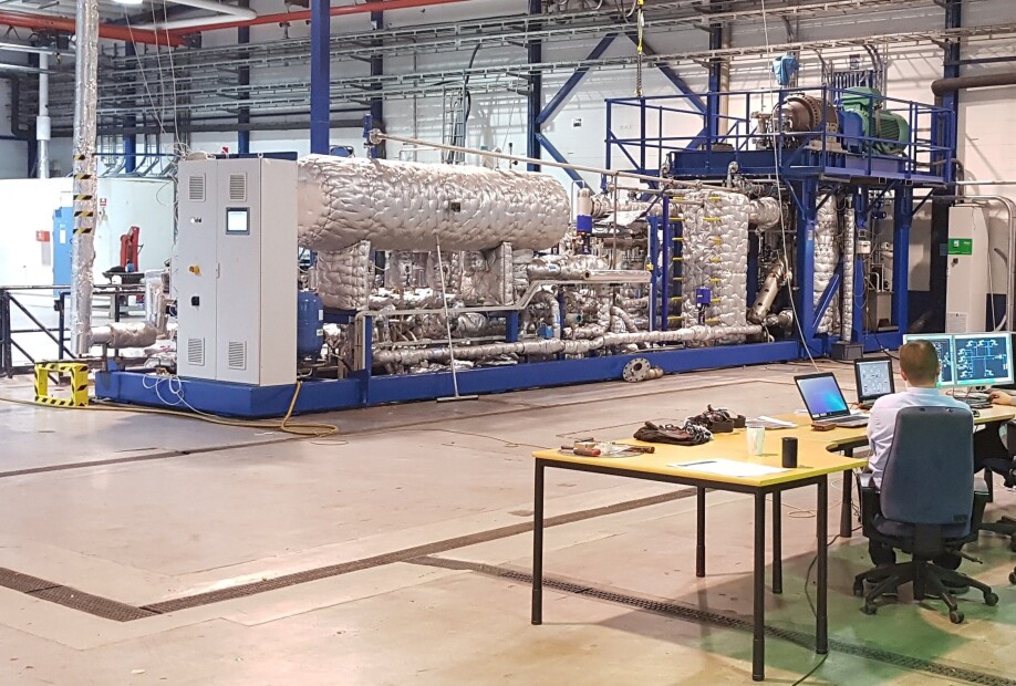 Here we see the heat pump in action at Tocircle’s facility in Glomfjord in Nordland county. The process recovers surplus heat and can achieve temperatures of up to 180 degrees.