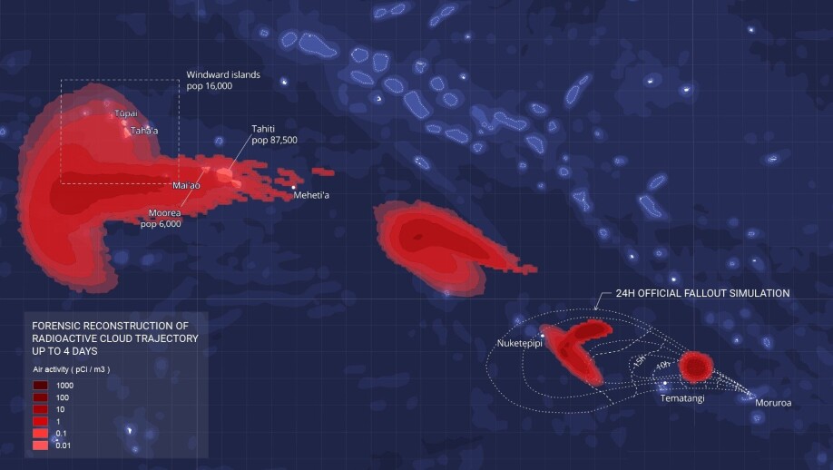 The reconstruction of the test explosions shows that the fallout reached much further than previously stated.