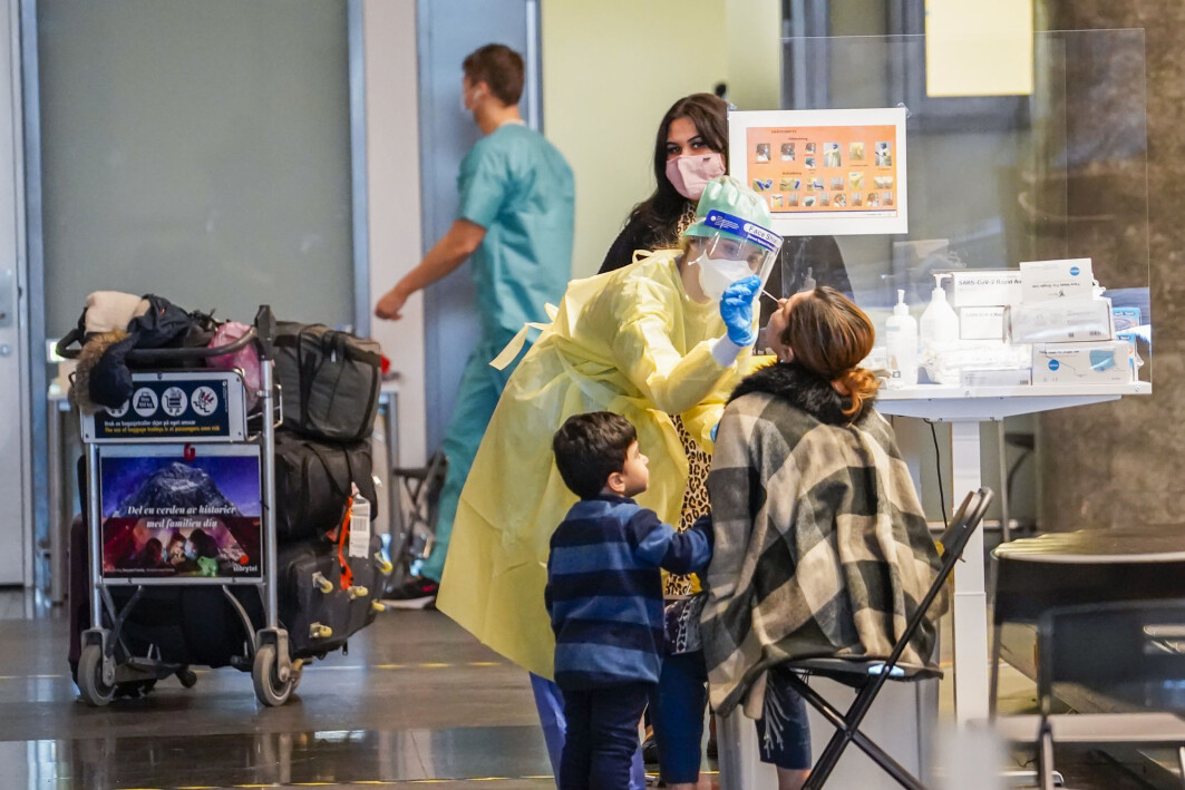 Europe's strictest rules on entering the country was not enough to stop the Delta virus, which is now dominating in Norway. In this photo, passengeres from Doha and Dubai are tested for Covid-19 at the airport after arrival at Gardermoen, Norway. Europe's strictest rules on entering the country was not enough to stop the Delta virus, which is now dominating in Norway. In this photo, passengeres from Doha and Dubai are tested for Covid-19 at the airport after arrival at Gardermoen, Norway.