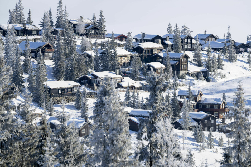 The Norwegian average cabin was 96 m2 in 2018. The picture shows a cabin development on the east side of Kvitfjell.