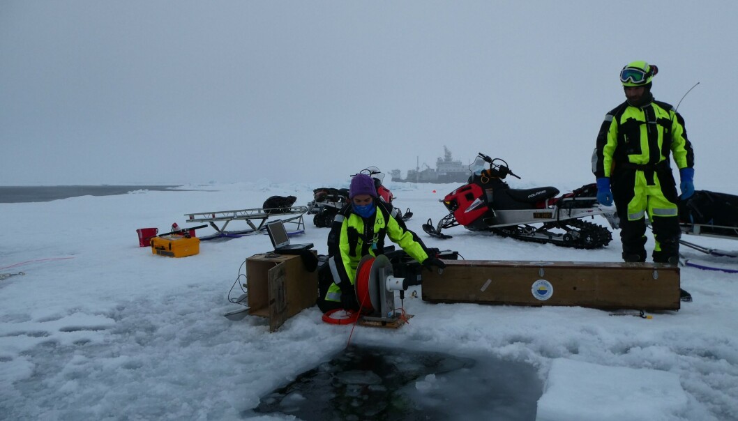MSS profiling during one of the ice station MSS profiling during one of the ice station