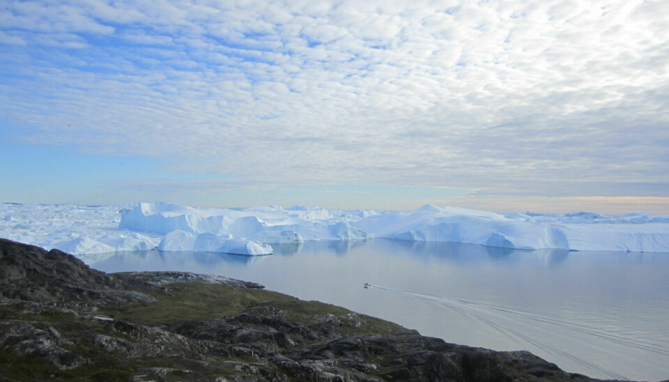 Jakobshavn Glacier in Greenland.