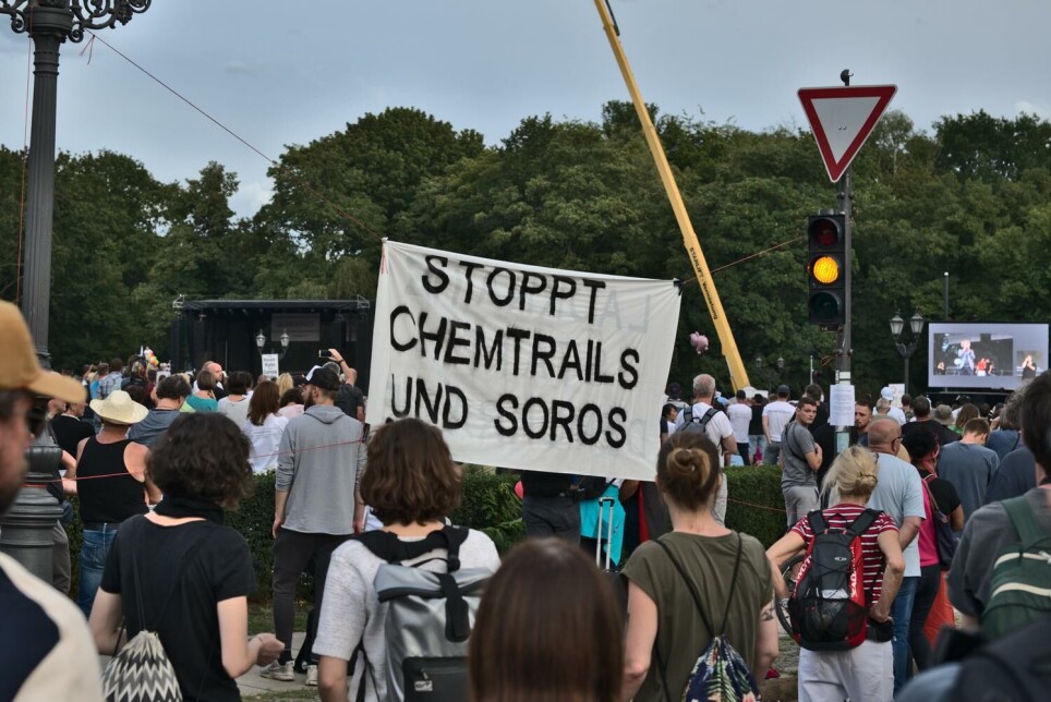 Anti-corona and neo-Nazi protest in Berlin, 2020.