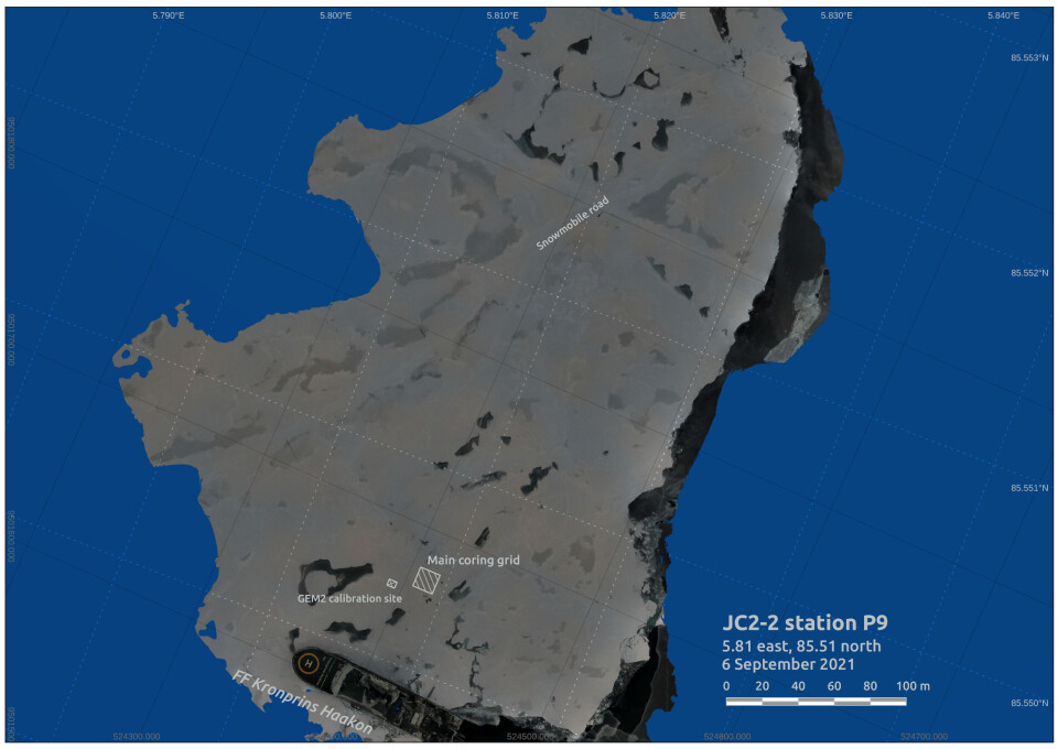 Geographically-corrected site map generated from drone photography