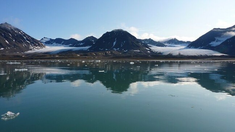 Midtre and Austre Lovenbreen in Kongsfjorden.