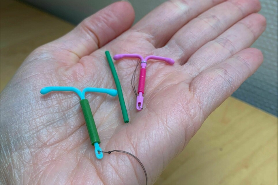 IUDs come in different sizes, but both can be used by teenagers. They have to be replaced every three to five years, while a contraceptive implant (middle) must be replaced every three years.