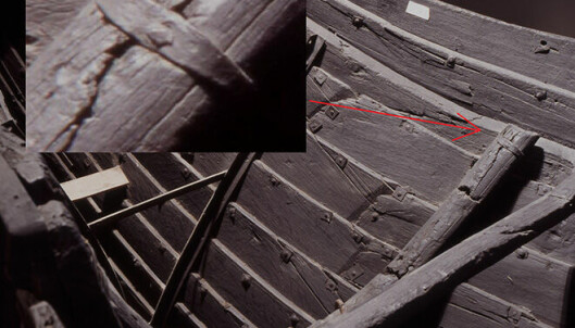 An example of how such a rivet was used in the Oseberg Viking ship.