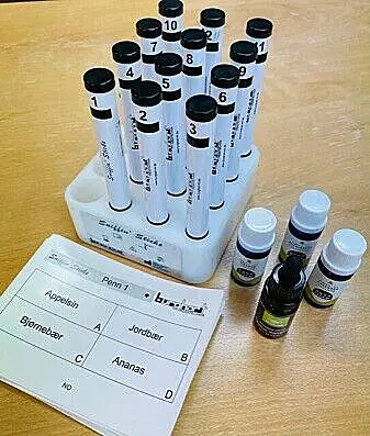 During the exam, patients are asked to check what they think each smell sample in each category smells like.